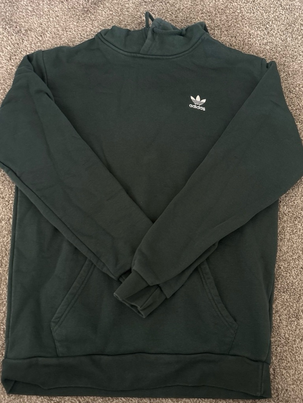 Adidas Dark Green Pullover Hoodie